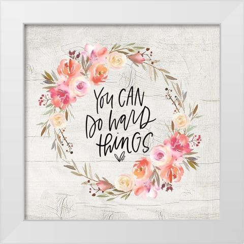 Hard Things II White Modern Wood Framed Art Print by Wieners, Valerie