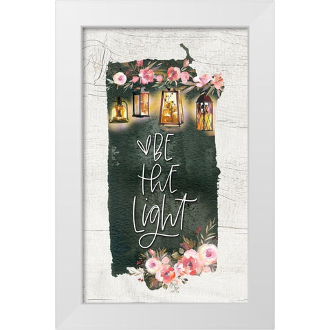 Be the Light White Modern Wood Framed Art Print by Wieners, Valerie