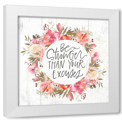 Stronger White Modern Wood Framed Art Print by Wieners, Valerie