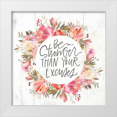 Stronger White Modern Wood Framed Art Print by Wieners, Valerie