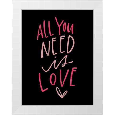 All You Need White Modern Wood Framed Art Print by Wieners, Valerie