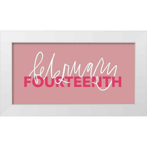 Valentines Day White Modern Wood Framed Art Print by Wieners, Valerie