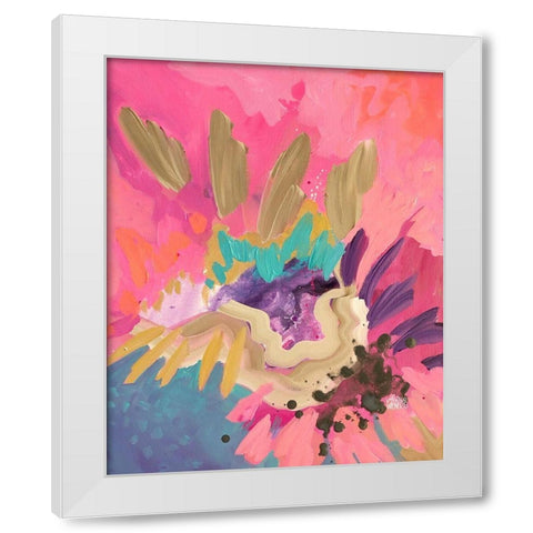 Geode White Modern Wood Framed Art Print by Wieners, Valerie