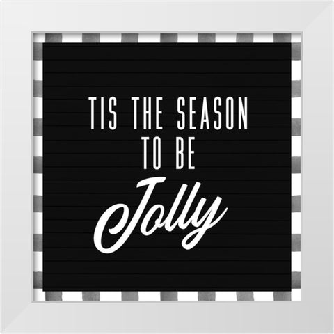 Jolly White Modern Wood Framed Art Print by Wieners, Valerie