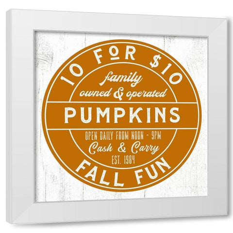 Fall Fun White Modern Wood Framed Art Print by Wieners, Valerie
