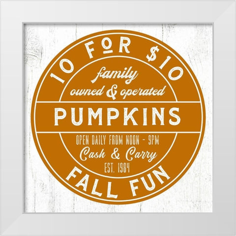Fall Fun White Modern Wood Framed Art Print by Wieners, Valerie
