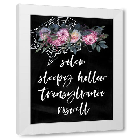 Spooky Towns White Modern Wood Framed Art Print by Wieners, Valerie