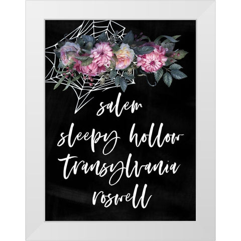 Spooky Towns White Modern Wood Framed Art Print by Wieners, Valerie