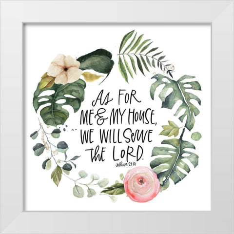 Easter Wreath White Modern Wood Framed Art Print by Wieners, Valerie