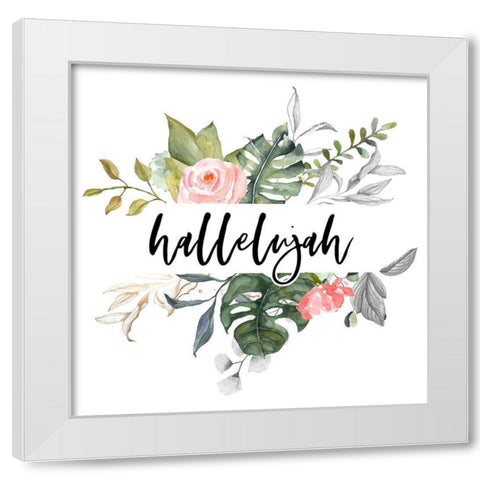 Hallelujah White Modern Wood Framed Art Print by Wieners, Valerie