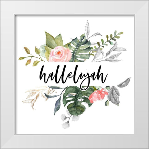 Hallelujah White Modern Wood Framed Art Print by Wieners, Valerie
