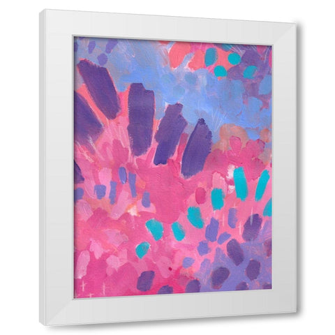 Pink Background White Modern Wood Framed Art Print by Wieners, Valerie
