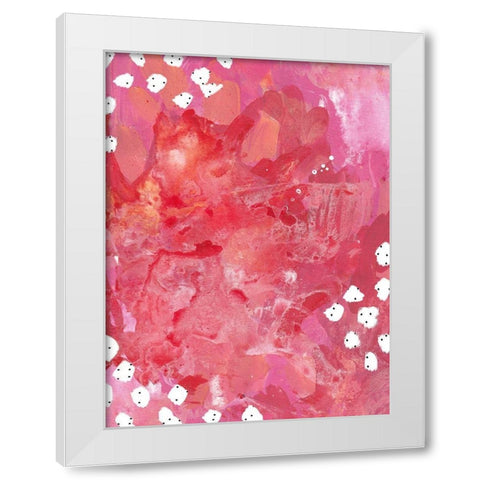 Red Background White Modern Wood Framed Art Print by Wieners, Valerie