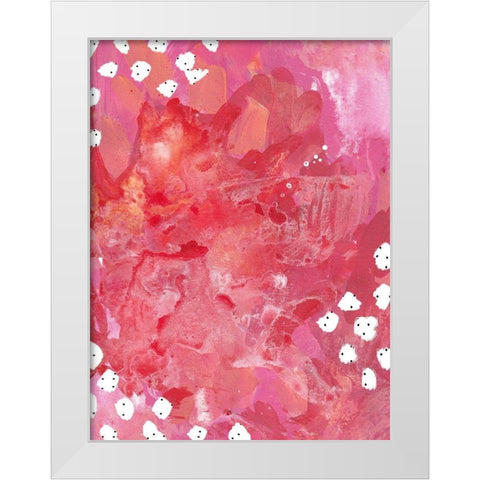 Red Background White Modern Wood Framed Art Print by Wieners, Valerie