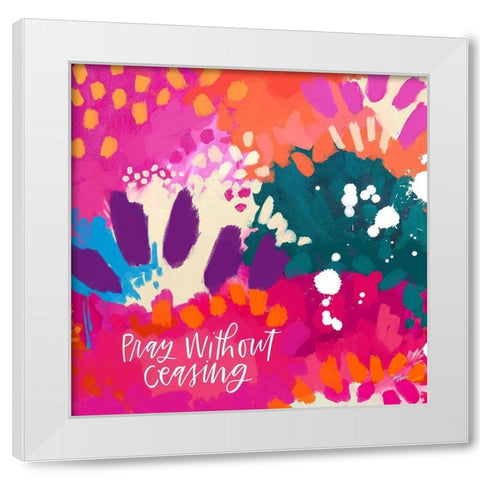 Pray White Modern Wood Framed Art Print by Wieners, Valerie