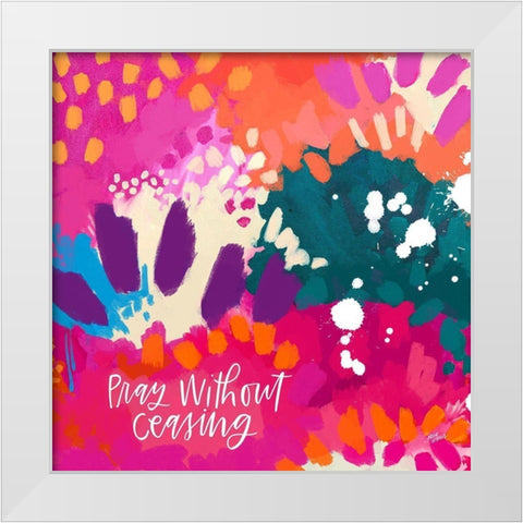 Pray White Modern Wood Framed Art Print by Wieners, Valerie