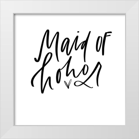 Maid of Honor White Modern Wood Framed Art Print by Wieners, Valerie
