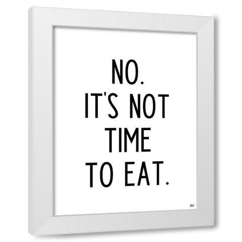 Eat White Modern Wood Framed Art Print by Wieners, Valerie