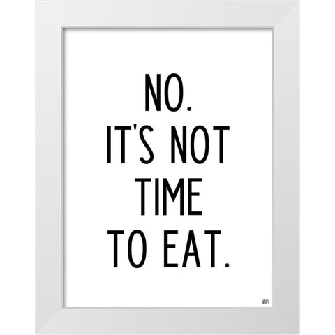 Eat White Modern Wood Framed Art Print by Wieners, Valerie