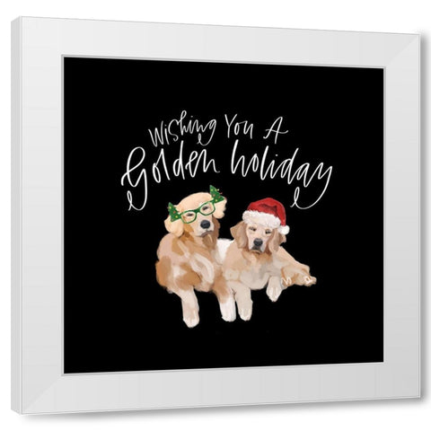 Golden White Modern Wood Framed Art Print by Wieners, Valerie