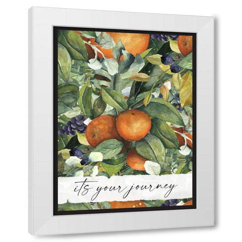 Journey White Modern Wood Framed Art Print by Wieners, Valerie