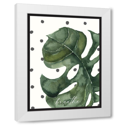 Breathe White Modern Wood Framed Art Print by Wieners, Valerie