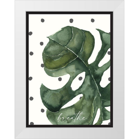 Breathe White Modern Wood Framed Art Print by Wieners, Valerie