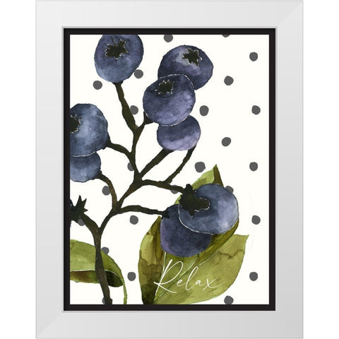 Relax White Modern Wood Framed Art Print by Wieners, Valerie