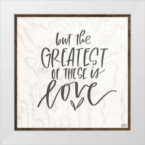 The Greatest White Modern Wood Framed Art Print by Wieners, Valerie