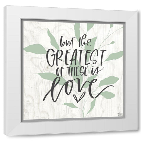 The Greatest White Modern Wood Framed Art Print by Wieners, Valerie