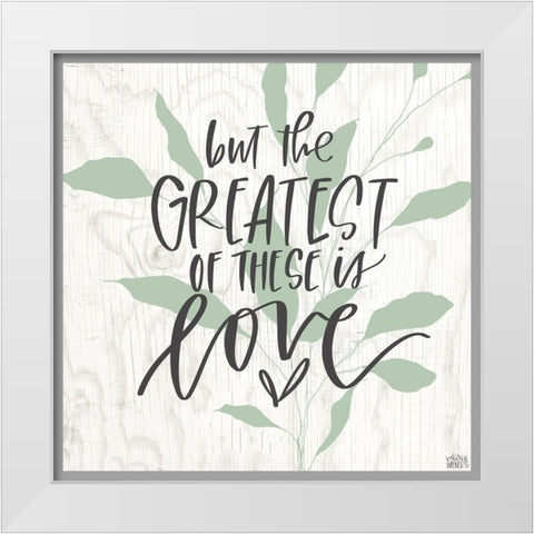 The Greatest White Modern Wood Framed Art Print by Wieners, Valerie