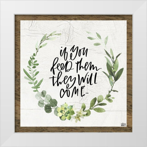 Feed Them White Modern Wood Framed Art Print by Wieners, Valerie
