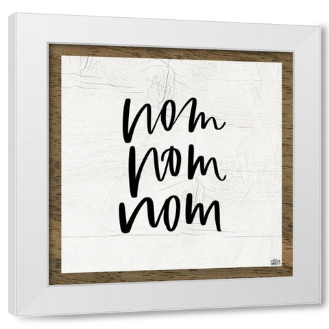Nom Nom NOm White Modern Wood Framed Art Print by Wieners, Valerie