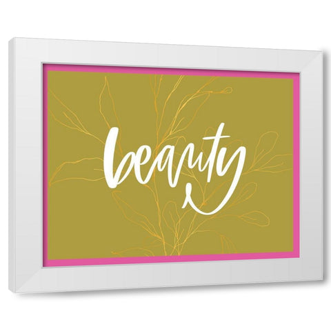 Beauty White Modern Wood Framed Art Print by Wieners, Valerie