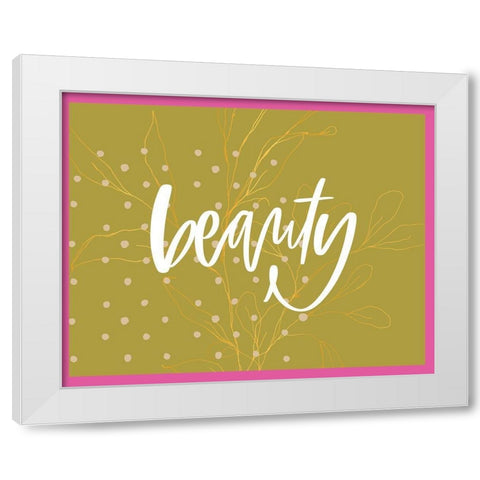 Beauty White Modern Wood Framed Art Print by Wieners, Valerie