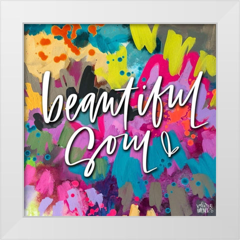 Beautiful Soul White Modern Wood Framed Art Print by Wieners, Valerie