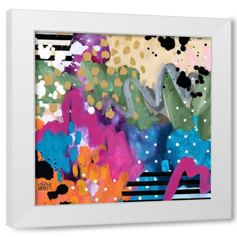Wiggles II White Modern Wood Framed Art Print by Wieners, Valerie
