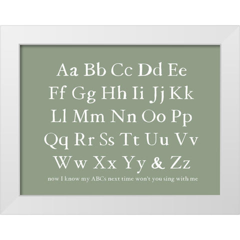 ABC Chart White Modern Wood Framed Art Print by Wieners, Valerie