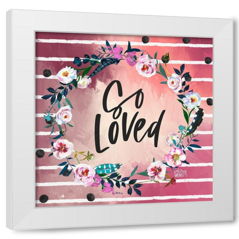 So Loved White Modern Wood Framed Art Print by Wieners, Valerie