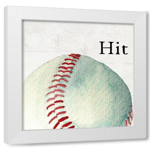 Hit White Modern Wood Framed Art Print by Wieners, Valerie