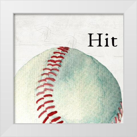 Hit White Modern Wood Framed Art Print by Wieners, Valerie