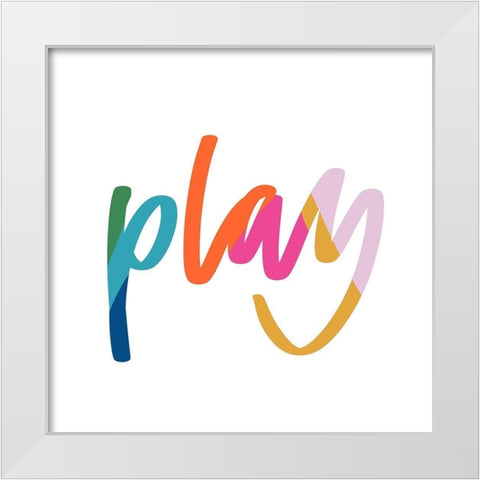 Play   White Modern Wood Framed Art Print by Wieners, Valerie