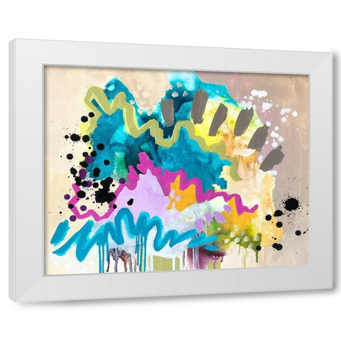 Abstract V White Modern Wood Framed Art Print by Wieners, Valerie