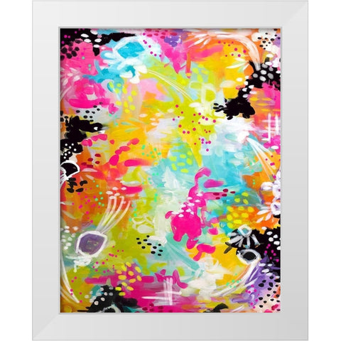 Abstract White Modern Wood Framed Art Print by Wieners, Valerie