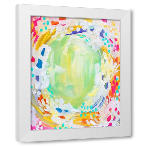 Painted Canvas V White Modern Wood Framed Art Print by Wieners, Valerie