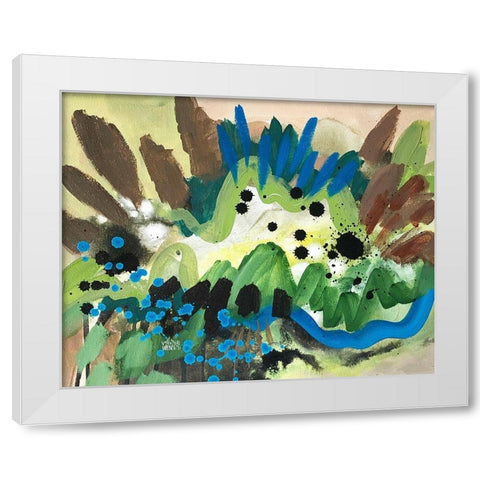 Garden White Modern Wood Framed Art Print by Wieners, Valerie