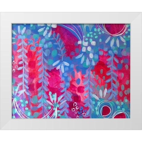 Vines White Modern Wood Framed Art Print by Wieners, Valerie