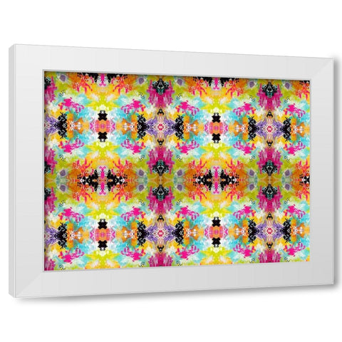 Kaleidoscope White Modern Wood Framed Art Print by Wieners, Valerie