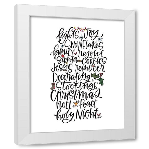 Christmas White Modern Wood Framed Art Print by Wieners, Valerie