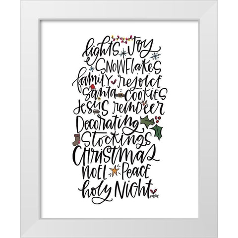 Christmas White Modern Wood Framed Art Print by Wieners, Valerie